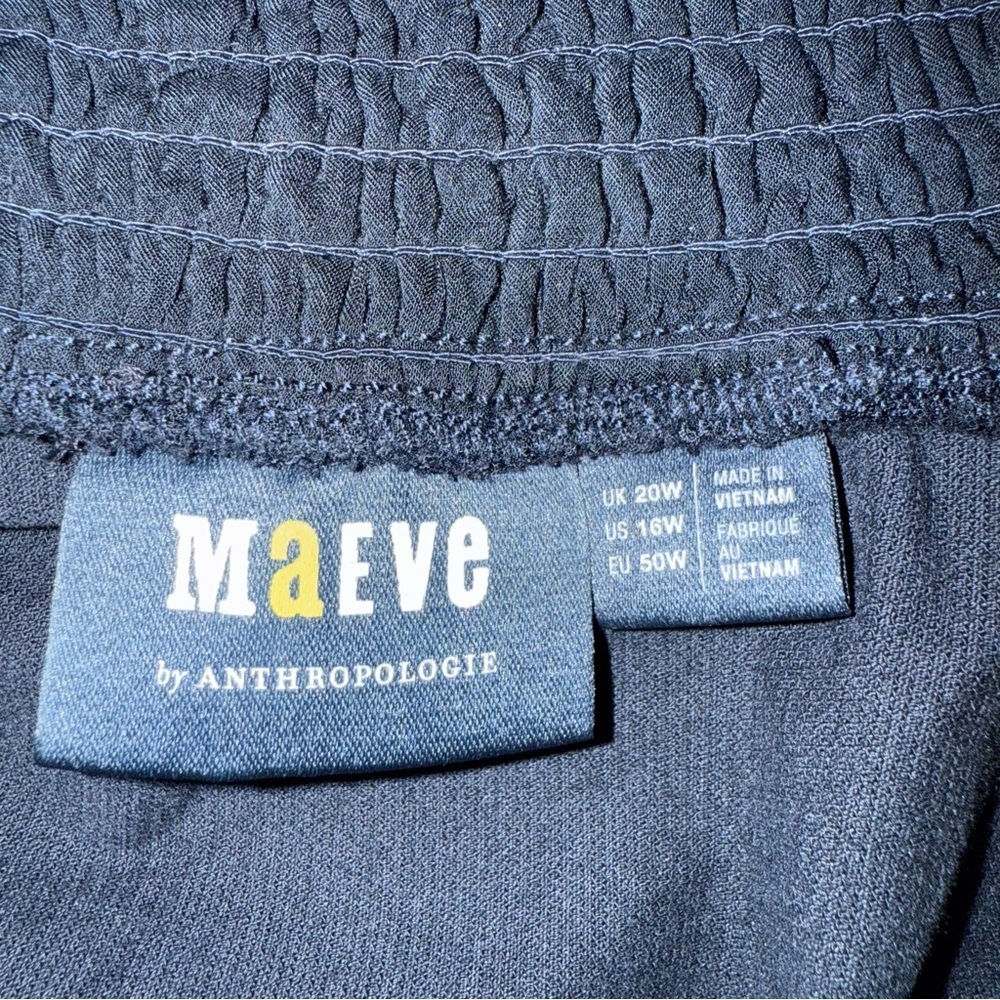 Maeve Anthropologie Corduroy Navy Blue Slim Pinafore Midi Dress size 16 W Preppy - Picture 12 of 15